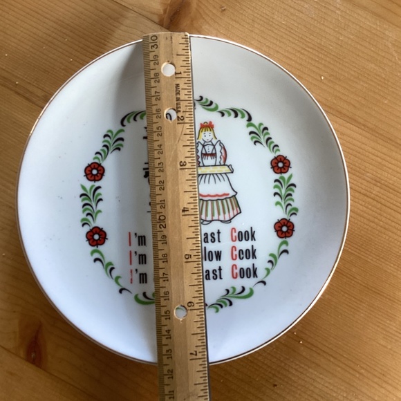 Vintage cooks hanging kitchen collectible plate 50s made in Japan 7 inches - Picture 5 of 5